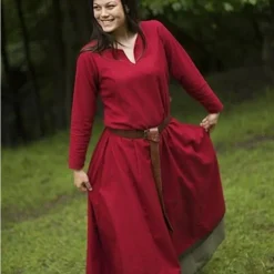 Epic Armoury Basic Kleid, Dunkelrot / Braun