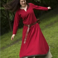 Epic Armoury Basic Kleid, Dunkelrot / Braun -Angebote Wikinger Kleidung Store basic kleid dunkelrot braun 3