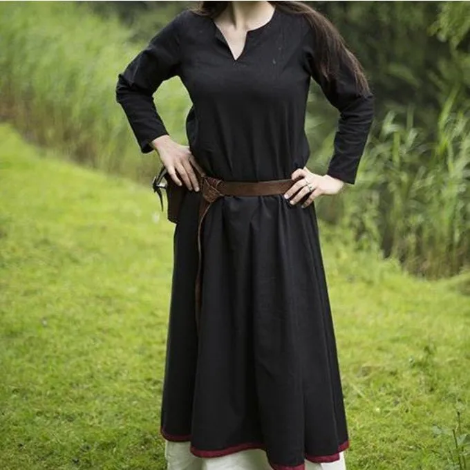 Epic Armoury Basic Kleid, Schwarz / Dunkelrot 2 Epic Armoury Basic Kleid, Schwarz / Dunkelrot – Bild 2