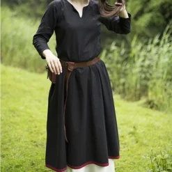 Epic Armoury Basic Kleid, Schwarz / Dunkelrot