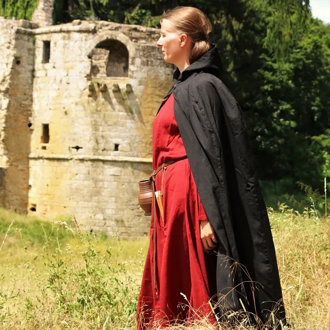 Leonardo Carbone Baumwolle Mantel, Schwarz 4 Leonardo Carbone Baumwolle Mantel, Schwarz – Bild 4