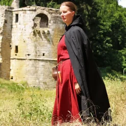 Leonardo Carbone Baumwolle Mantel, Schwarz 10 Leonardo Carbone Baumwolle Mantel, Schwarz -Angebote Wikinger Kleidung Store baumwolle mantel schwarz 4