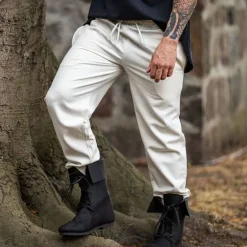 Leonardo Carbone Baumwollhose Alin, Sahne