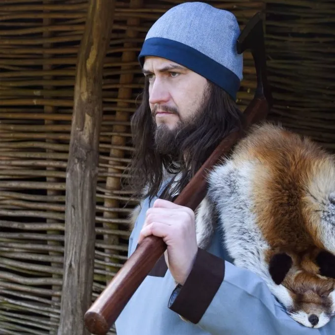 Birka Hut Fischgrät-Muster, Blau 2 Birka Hut Fischgrät-Muster, Blau – Bild 2