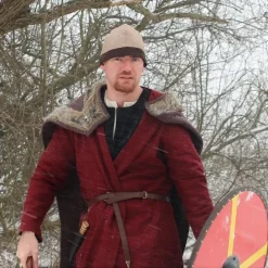 Birka Hut Fischgrät-Muster, Braun -Angebote Wikinger Kleidung Store birka hut fischgraet muster braun 3