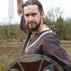 Birka Tunika Knut, Kurze Ärmel, Braun -Angebote Wikinger Kleidung Store birka tunika knut kurze aermel braun 3