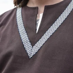 Birka Tunika Knut, Kurze Ärmel, Braun -Angebote Wikinger Kleidung Store birka tunika knut kurze aermel braun 4