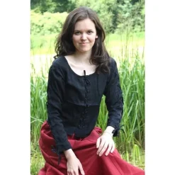 Leonardo Carbone Bluse Andrea Schwarz -Angebote Wikinger Kleidung Store bluse andrea schwarz 3