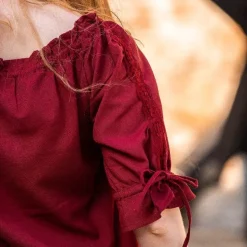 Leonardo Carbone Bluse Rosamund, Rot -Angebote Wikinger Kleidung Store bluse rosamund rot 5