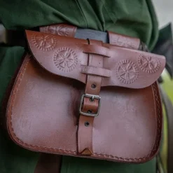 Leonardo Carbone Braune Ledertasche Sonnenrad -Angebote Wikinger Kleidung Store braune ledertasche sonnenrad 4