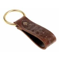 Celtic Lederhalter Mit Ring, Braun