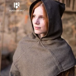 Burgschneider Chaperon Fischgrät-Motiv Knud, Oliv Grau