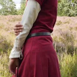 Cotehardie Odilia, Weinrot -Angebote Wikinger Kleidung Store cotehardie odilia weinrot 3
