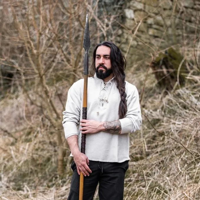 Leonardo Carbone Dickes Baumwollhemd, Grau 2 Leonardo Carbone Dickes Baumwollhemd, Grau – Bild 2