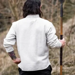 Leonardo Carbone Dickes Baumwollhemd, Grau 9 Leonardo Carbone Dickes Baumwollhemd, Grau -Angebote Wikinger Kleidung Store dickes baumwollhemd grau 3