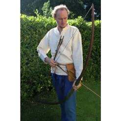 Leonardo Carbone Dickes Baumwollhemd, Natur