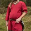 Dunkelrot Viking Tunika