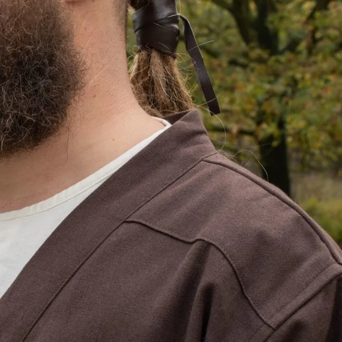 Frühmittelalterlicher Kaftan Njord, Braun 4 Frühmittelalterlicher Kaftan Njord, Braun – Bild 4