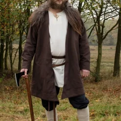 Frühmittelalterlicher Kaftan Njord, Braun 10 Frühmittelalterlicher Kaftan Njord, Braun -Angebote Wikinger Kleidung Store fruehmittelalterlicher kaftan njord braun 4
