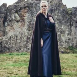 Leonardo Carbone Gestickte Mantel Damia, Braun -Angebote Wikinger Kleidung Store gestickte mantel damia braun 2