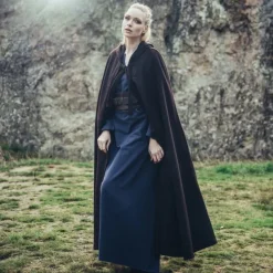 Leonardo Carbone Gestickte Mantel Damia, Braun -Angebote Wikinger Kleidung Store gestickte mantel damia braun 5