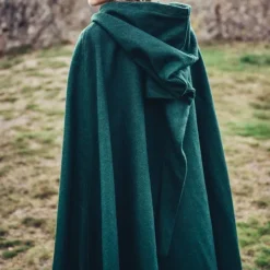 Leonardo Carbone Gestickte Mantel Damia, Grün -Angebote Wikinger Kleidung Store gestickte mantel damia gruen 2