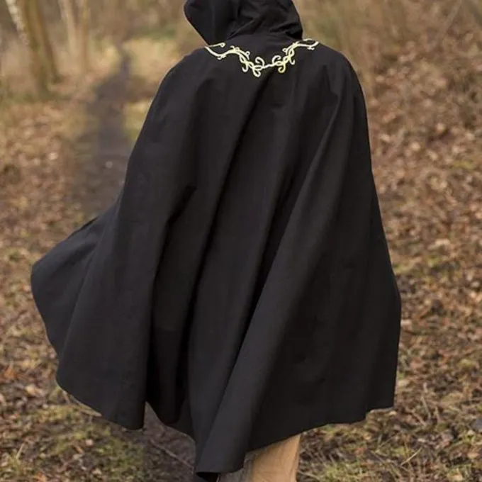 Epic Armoury Gestickte Mantel Terra, Schwarz 4 Epic Armoury Gestickte Mantel Terra, Schwarz – Bild 4