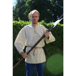 Leonardo Carbone Hemd Mit Knöpfen, Schwarz -Angebote Wikinger Kleidung Store hemd mit knoepfen schwarz 2