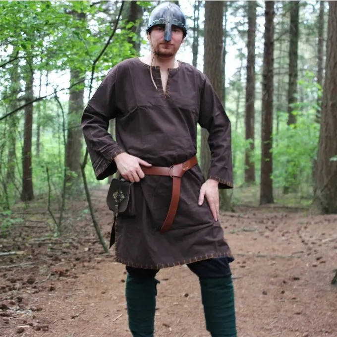 Leonardo Carbone Historische Tunika Mit Authentischem Futter, Dunkelbraun 4 Leonardo Carbone Historische Tunika Mit Authentischem Futter, Dunkelbraun – Bild 4