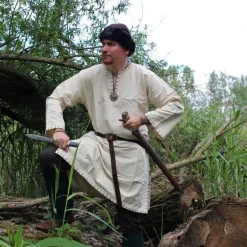 Leonardo Carbone Historische Tunika Mit Authentischem Innenfutter, Creme -Angebote Wikinger Kleidung Store historische tunika mit authentischem innenfutter c 4