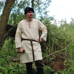 Leonardo Carbone Historische Tunika Mit Authentischem Innenfutter, Creme -Angebote Wikinger Kleidung Store historische tunika mit authentischem innenfutter c 5