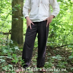 Leonardo Carbone Hose Mit Knöpfen, Schwarz