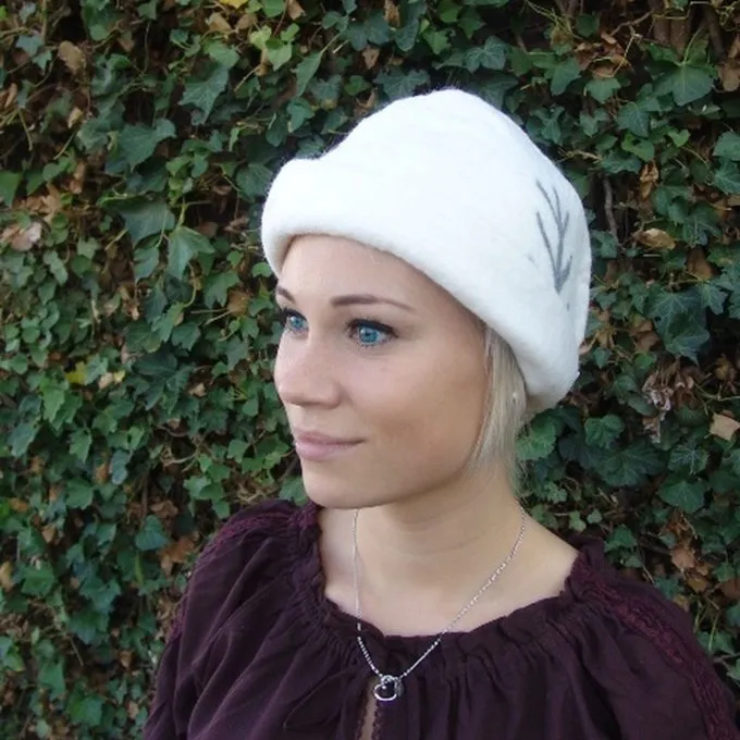 Leonardo Carbone Hut Mit Feder, Creme 3 Leonardo Carbone Hut Mit Feder, Creme – Bild 3