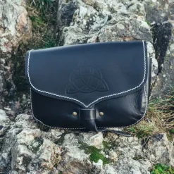 Leonardo Carbone Keltische Tasche Triquetra, Schwarz