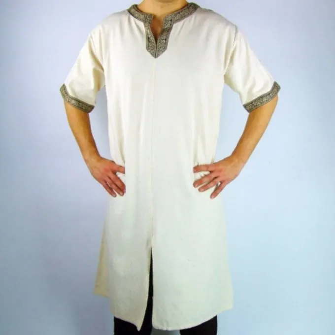 Leonardo Carbone Keltische Tunika, Kurze Ärmel, Creme 5 Leonardo Carbone Keltische Tunika, Kurze Ärmel, Creme – Bild 5