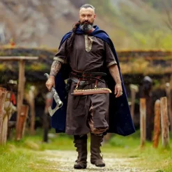 Leonardo Carbone Keltische Tunika, Kurze Ärmel, Dunkelbraun -Angebote Wikinger Kleidung Store keltische tunika kurze aermel dunkelbraun 4