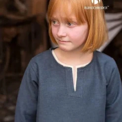 Burgschneider Kinder Tunika Eriksson, Grau -Angebote Wikinger Kleidung Store kinder tunika eriksson grau 2