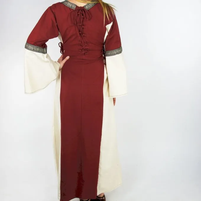 Leonardo Carbone Kleid Cleena Creme-rot 4 Leonardo Carbone Kleid Cleena Creme-rot – Bild 4