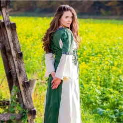 Leonardo Carbone Kleid Cleena Grün-weiß 8 Leonardo Carbone Kleid Cleena Grün-weiß -Angebote Wikinger Kleidung Store kleid cleena gruen weiss 3