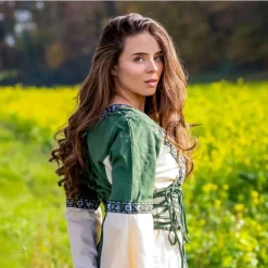 Leonardo Carbone Kleid Cleena Grün-weiß 9 Leonardo Carbone Kleid Cleena Grün-weiß -Angebote Wikinger Kleidung Store kleid cleena gruen weiss 4