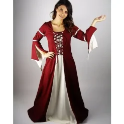 Leonardo Carbone Kleid Eleanora Rot-weiß