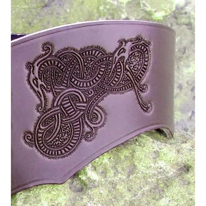 Korsetgurt Bertholdin B Mit Viking-Motiv, Schwarzes Leder 2 Korsetgurt Bertholdin B Mit Viking-Motiv, Schwarzes Leder – Bild 2