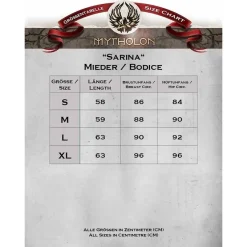 Mytholon Korsett Sarina, Schwarz -Angebote Wikinger Kleidung Store korsett sarina schwarz 2