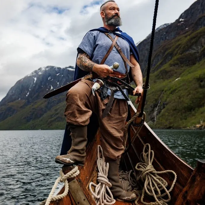 Leonardo Carbone Kurze Wikinger -Tunika Edmund, Blau 1 Leonardo Carbone Kurze Wikinger -Tunika Edmund, Blau