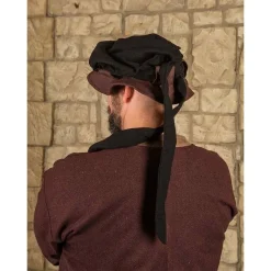 Mytholon Landsknecht Beret Rupert, Braunschwarz -Angebote Wikinger Kleidung Store landsknecht beret rupert braunschwarz 3
