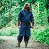 Leonardo Carbone Lange Wikinger Tunika Hvitserk, Blau