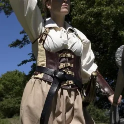 Epic Armoury Lederkorsett Rogue, Braun-beige