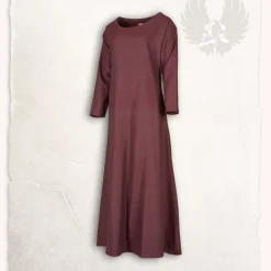 Mytholon Lenora Viking Kleid Rot, Fischgrätenmotiv