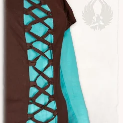 Mytholon Mädchen Kleid Rebecka, Blau-braun -Angebote Wikinger Kleidung Store maedchen kleid rebecka blau braun 2