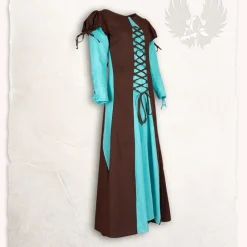 Mytholon Mädchen Kleid Rebecka, Blau-braun